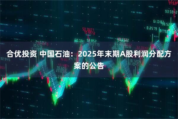 合优投资 中国石油：2025年末期A股利润分配方案的公告